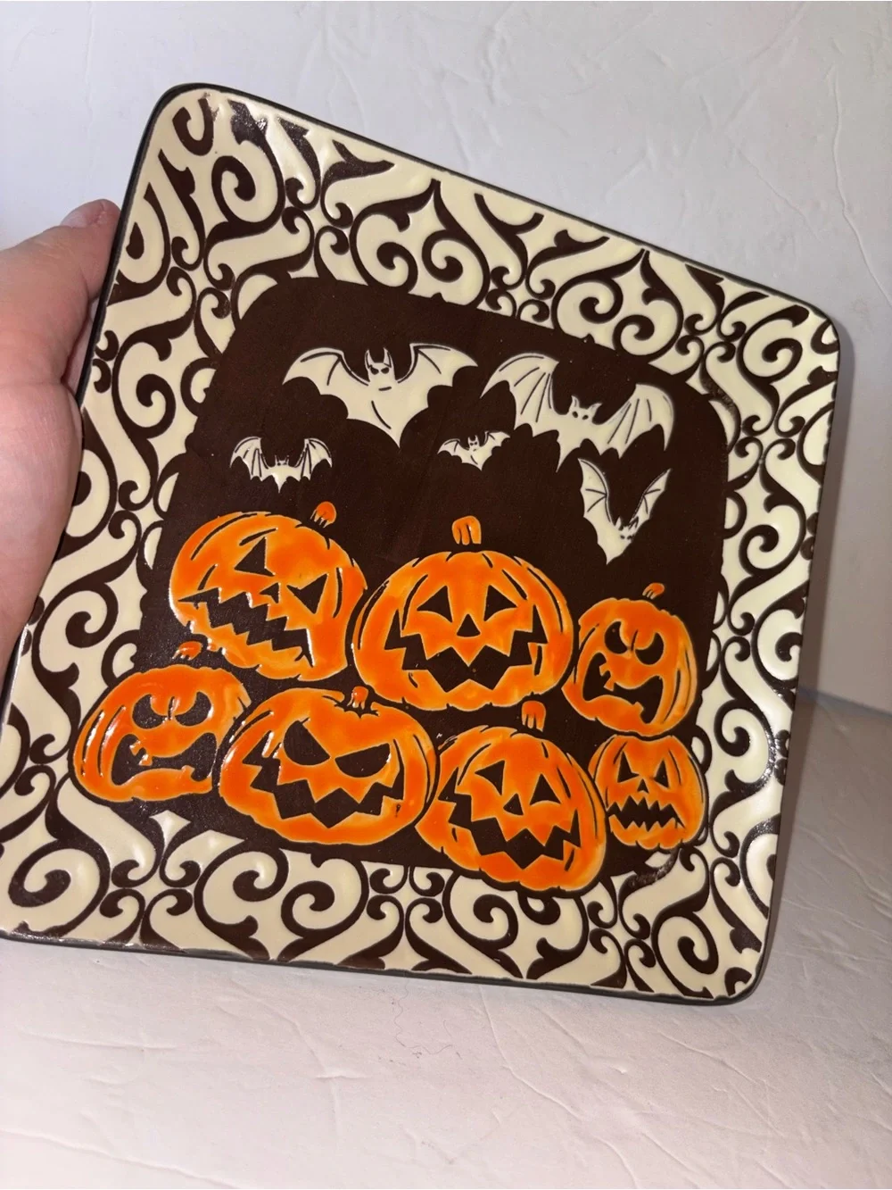 NEW - Eli + Ana 2023 Halloween Ceramic Square Plate